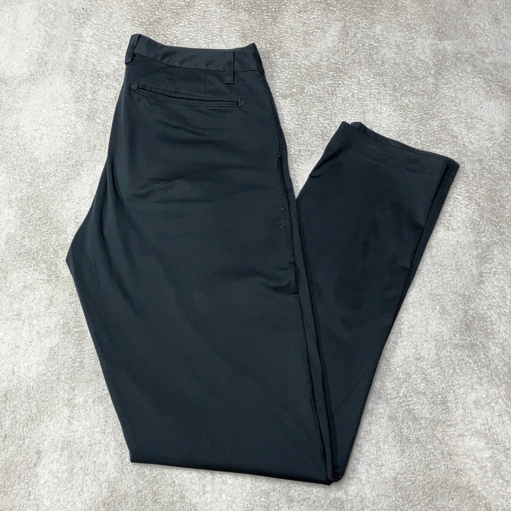 Rhone Commuter Pants Black Performance Golf Trousers 100036 Mens 32 (Fit 34x36)
